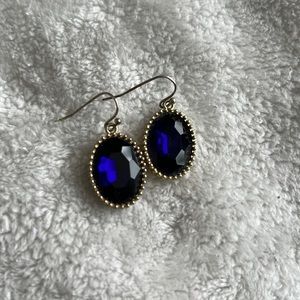 Blue Gem Earrings